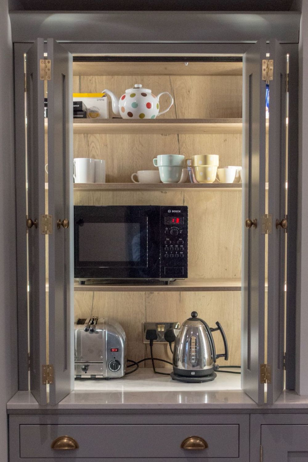 Bi Fold Four Door Inframe Pantry with sensor Lighting