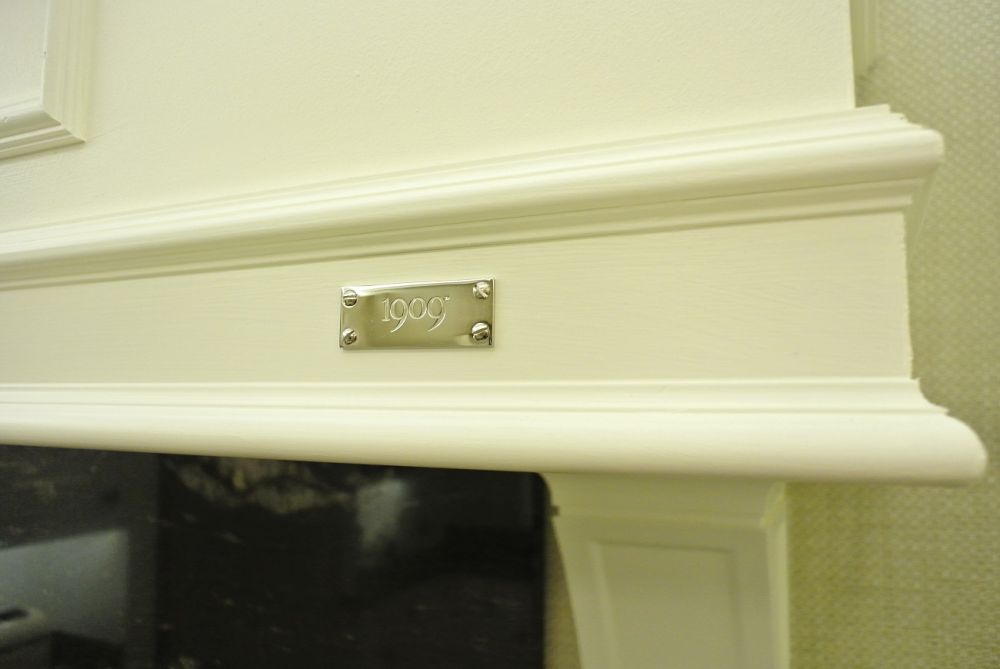 1909 plate on Kitchen Mantle