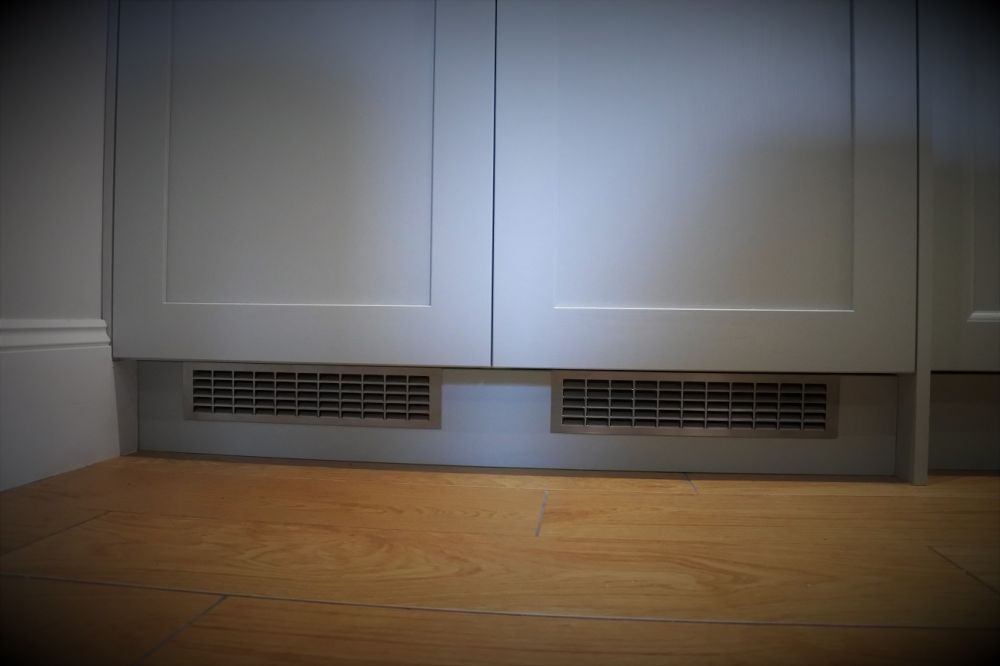 Brushed steel Grill fridge Ventilation